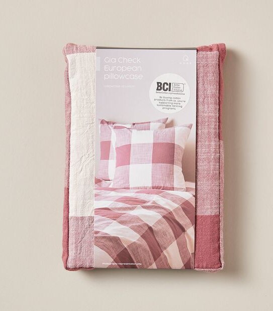 Gia Check European Pillowcase