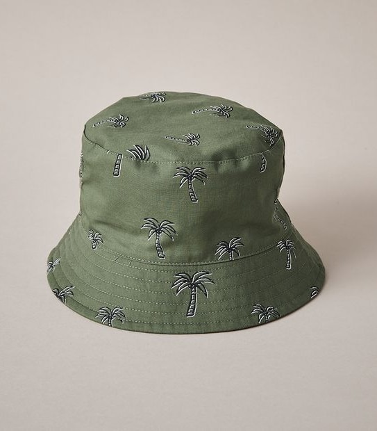 Kids Palm Tree Reversible Bucket Hat