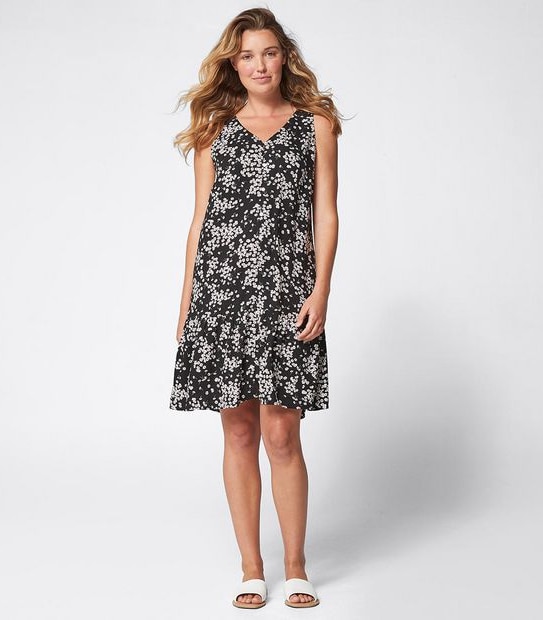 Sleeveless Drop Waist Dress