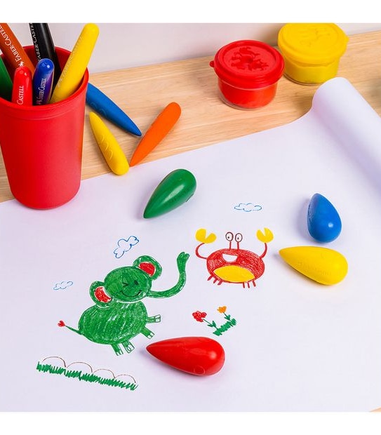 Faber Castell Easy Grasp Bulb Crayons - Pack of 4