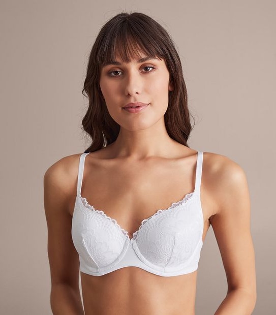 Lace T-Shirt Bra - White