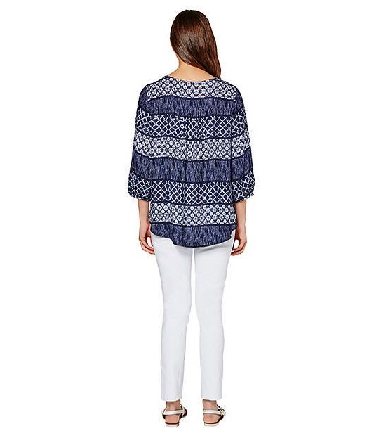 Lace Trim Peasant Top