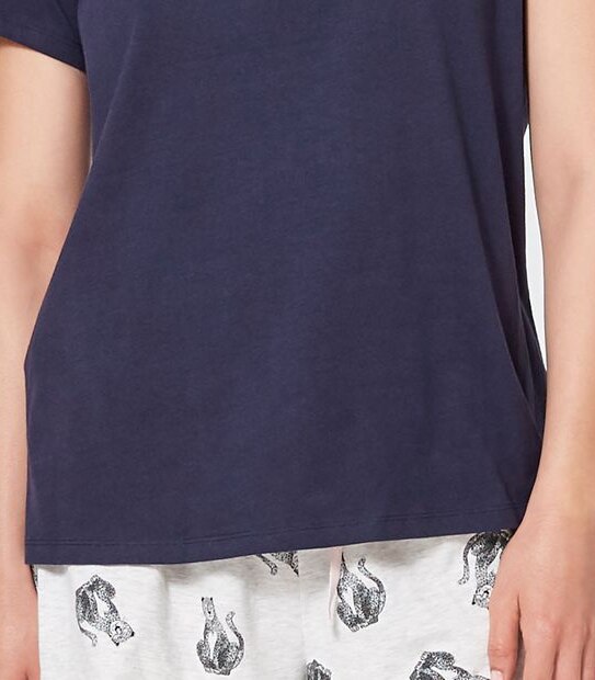 Short Sleeve Dreamer Sleep T-Shirt - Navy Blue