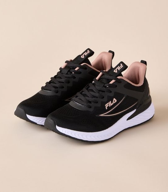 Womens Fila Lazio Sneakers - Black