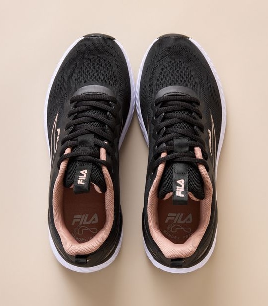 Womens Fila Lazio Sneakers - Black