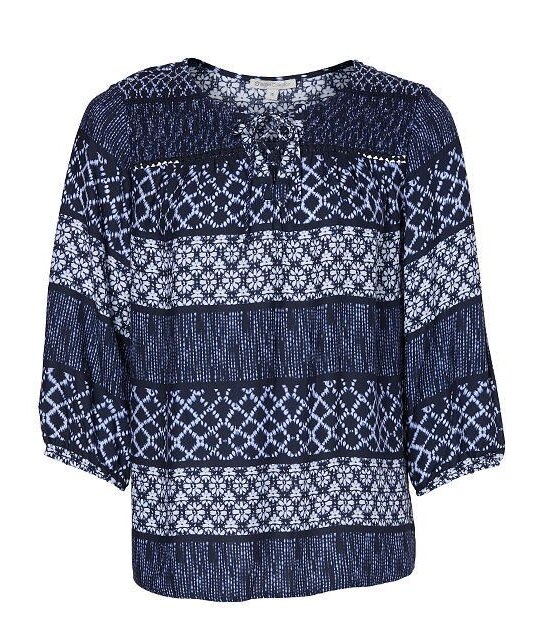 Lace Trim Peasant Top