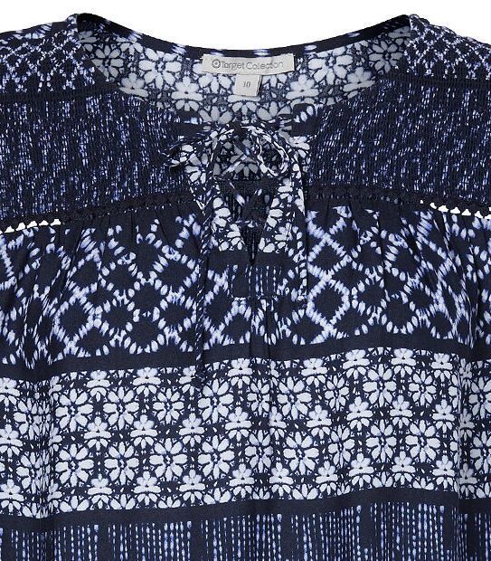 Lace Trim Peasant Top