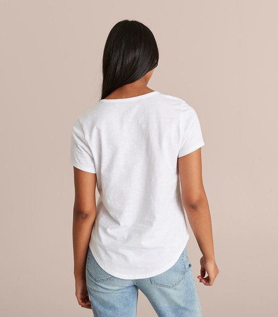 Organic Cotton Slub V-Neck T-Shirt