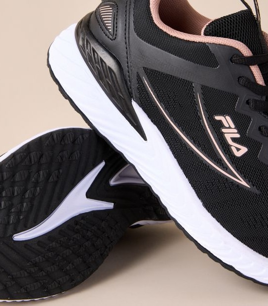 Womens Fila Lazio Sneakers - Black