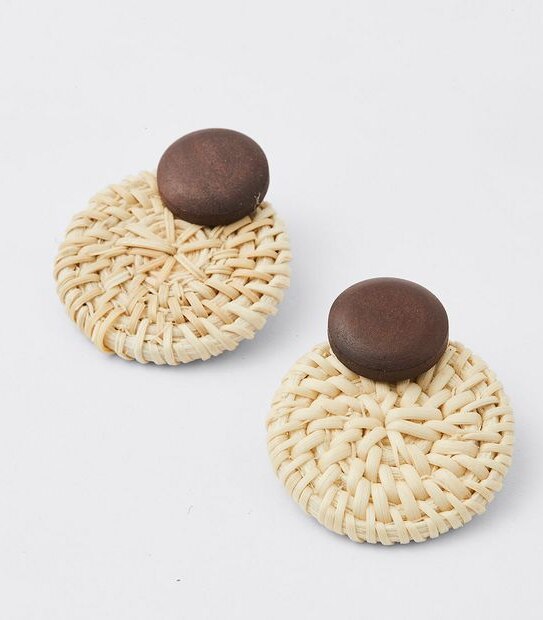 Mixed Double Stud Earrings - Natural