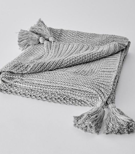 Amity Tassel Knitted Throw