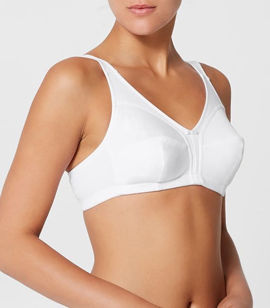 Lena Cotton Wirefree Bra - White