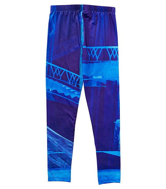 Girls' Frozen Full Length Elsa Print Leggings 2 of 3