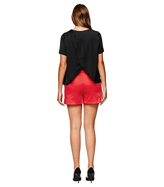 Cross Back Top - Black