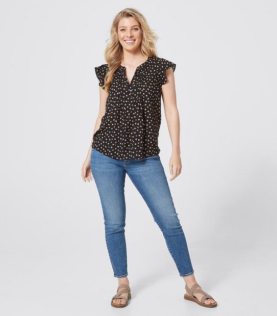 Rosie Printed Peasant Blouse