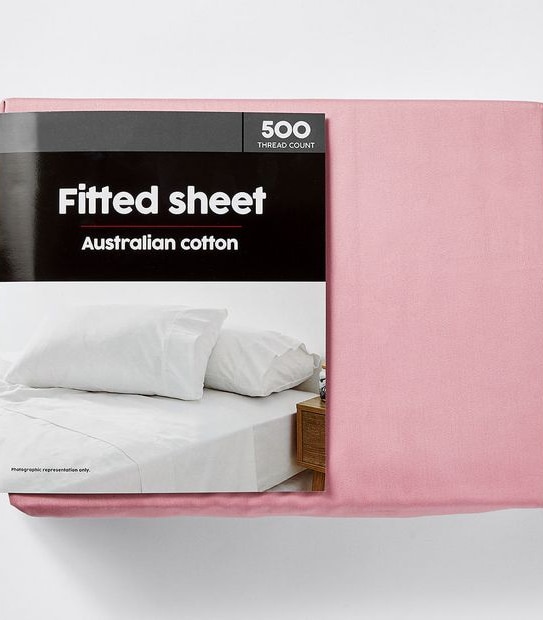 Target 500 Thread Count Australian Cotton Fitted Sheet