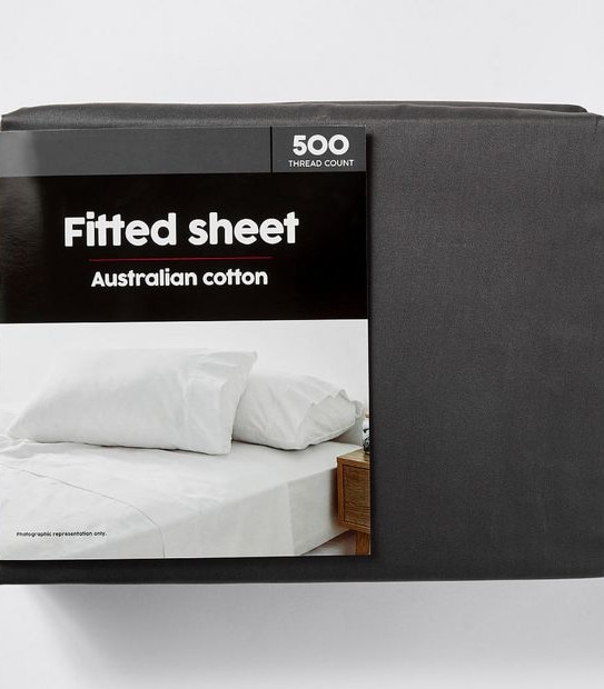 500 Thread Count Australian Cotton Fitted Sheet Target Australia