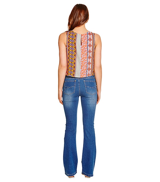 Lily Loves Tile Print Cropped Top