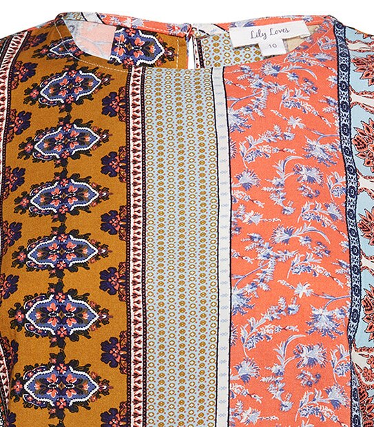 Lily Loves Tile Print Cropped Top