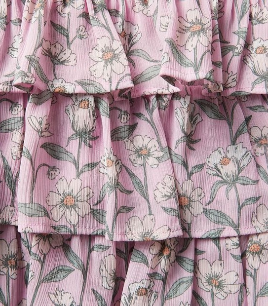 Floral Frill Hem Dress