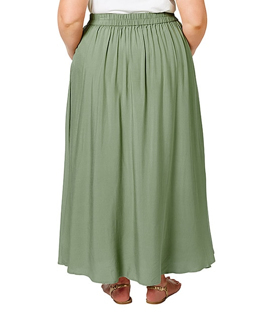 Belle Curve Maxi Skirt - Seaspray 2 of 3