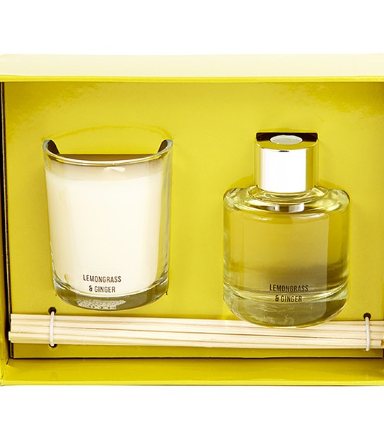 Candle & Diffuser Gift Set - Lemongrass & Ginger