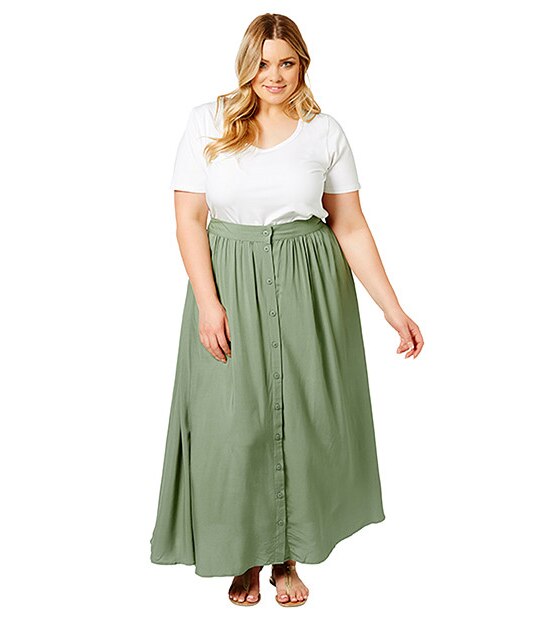 Belle Curve Maxi Skirt - Seaspray 3 of 3