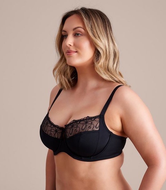 Fuller Figure Embroidered Balconette Bra; Style: TLFBB090