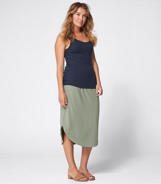 Jersey Curved Hem Skirt