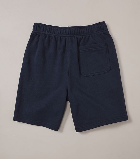 French Terry Knit School Shorts - Navy Blue