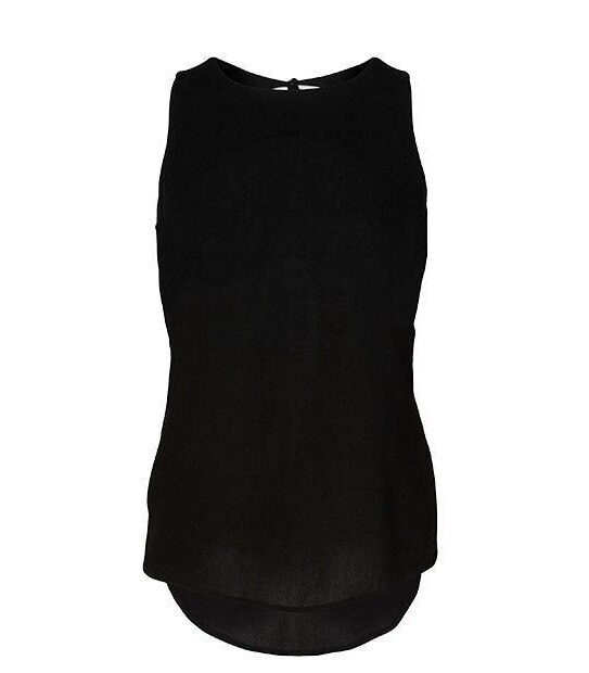 Dannii Minogue Petites Sleeveless Cutout Tank - Black