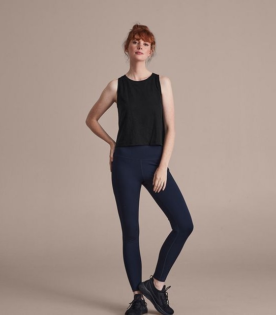 Active Cropped Muscle Tank Top