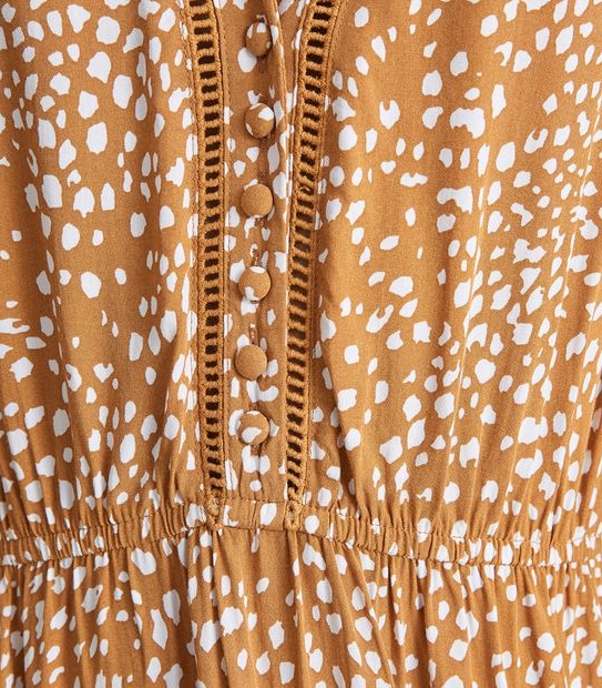 Detailed Sleeve Midi Dress