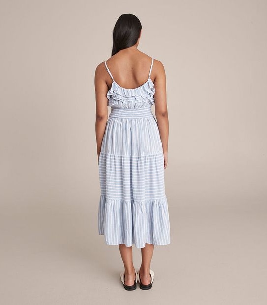 Frill Strappy Midi Dress