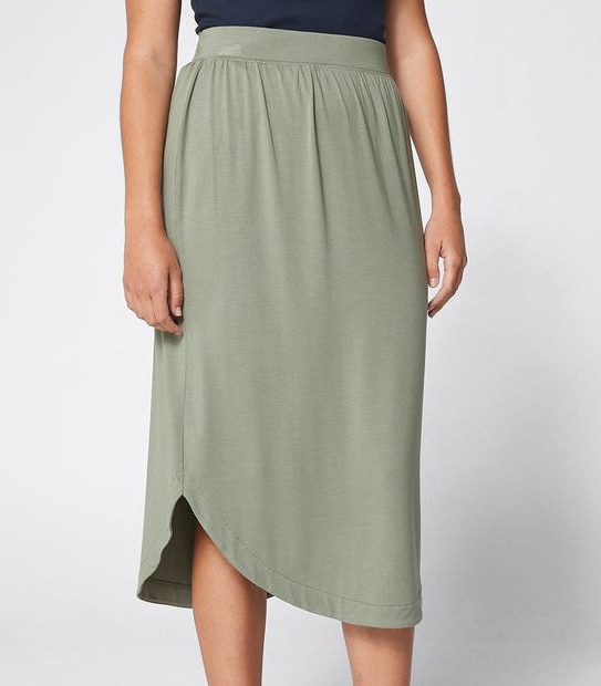 Jersey Curved Hem Skirt