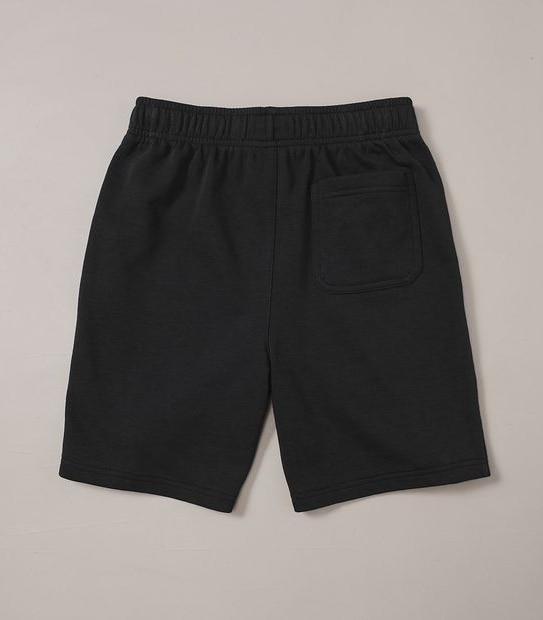 French Terry Knit School Shorts - Black