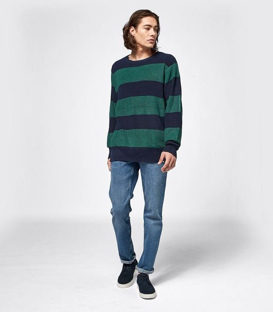 Piping Hot Stripe Crew Knit Jumper