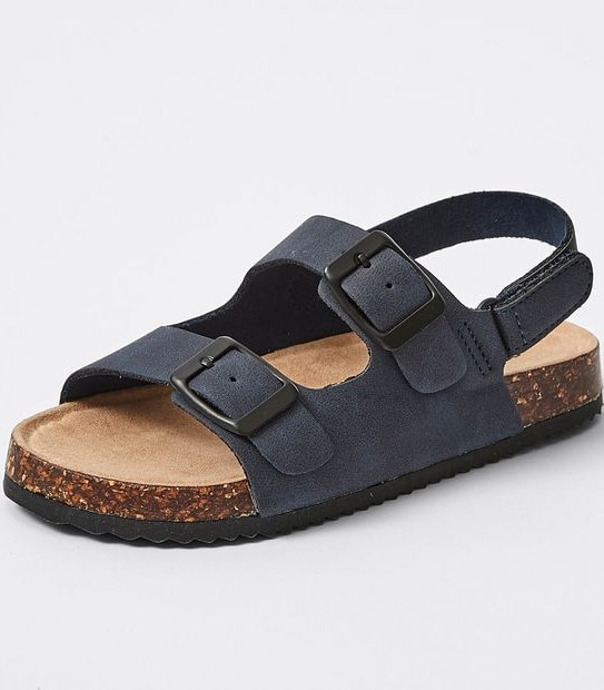 Twin Buckle Cork Moulded Sandal 