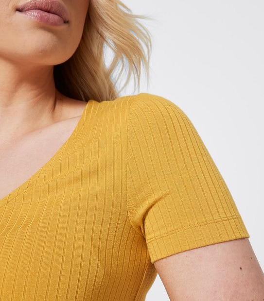 Scoop Neck Button Front T-Shirt