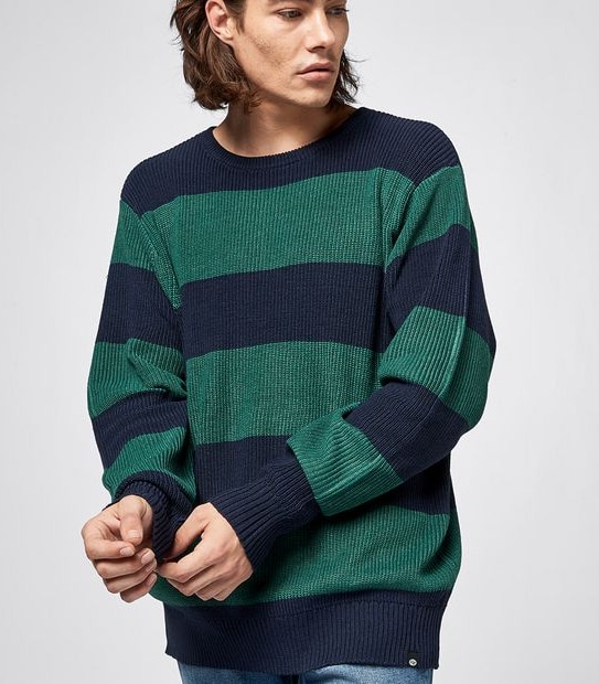 Piping Hot Stripe Crew Knit Jumper
