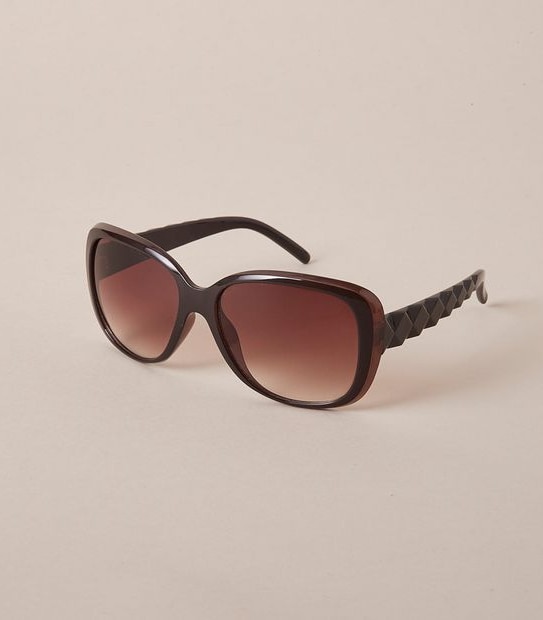 Womens Square Wrap Sunglasses - Brown