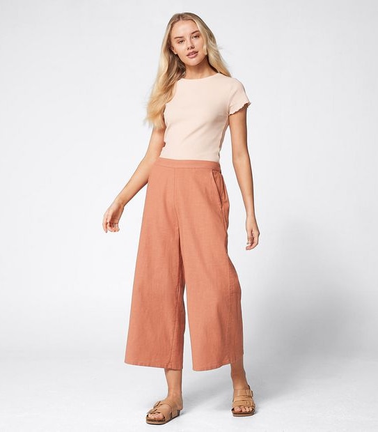 Lily Loves Textured Wide Leg Pants