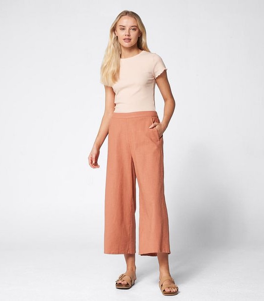 Lily Loves Textured Wide Leg Pants
