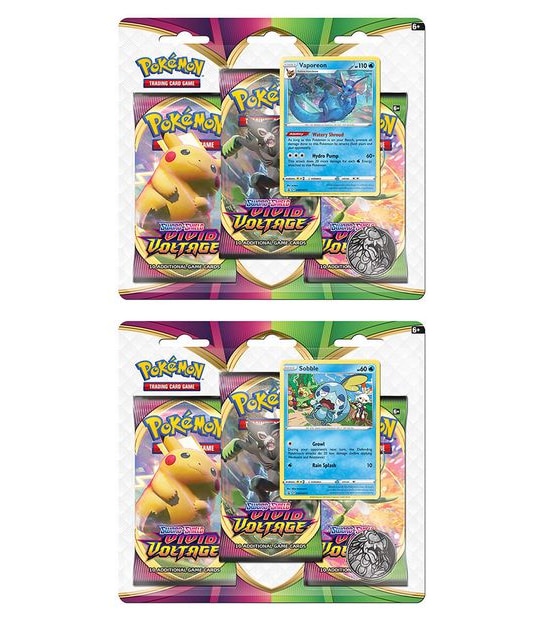 Pokemon TCG: Sword & Shield—Vivid Voltage expansion 3 Pack Assorted