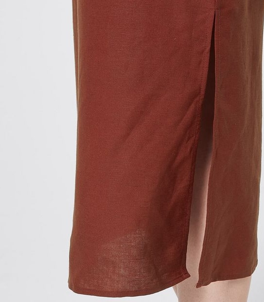 Linen Blend Cami Midi Dress