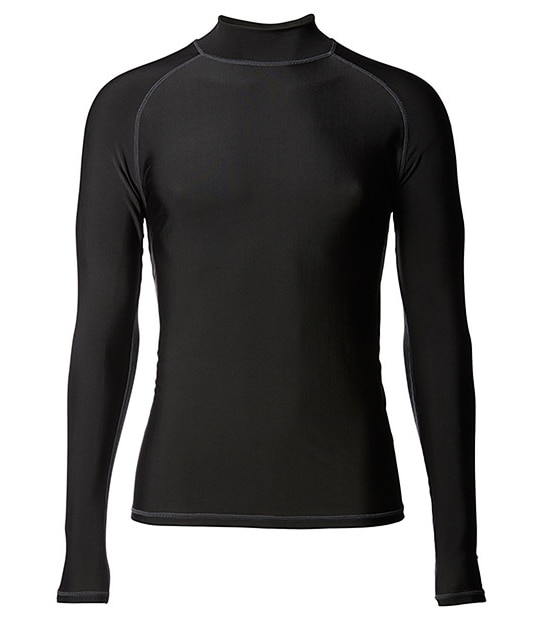 Men's T30 Long Sleeve Rash Vest - Black