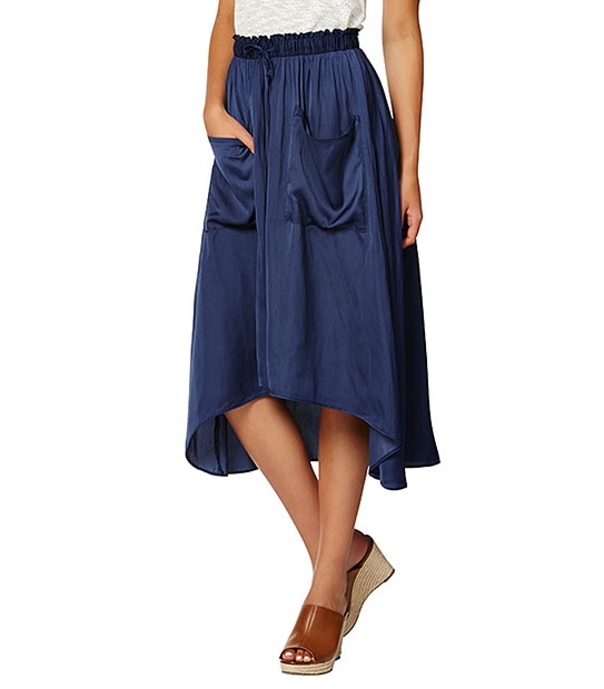 Lily Loves Hi-Low Skirt - Navy