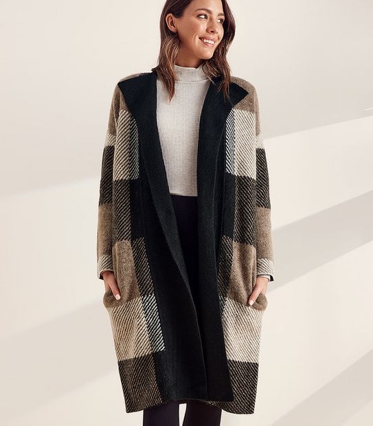 Maxi Edge-To-Edge Cardigan - Camel Check