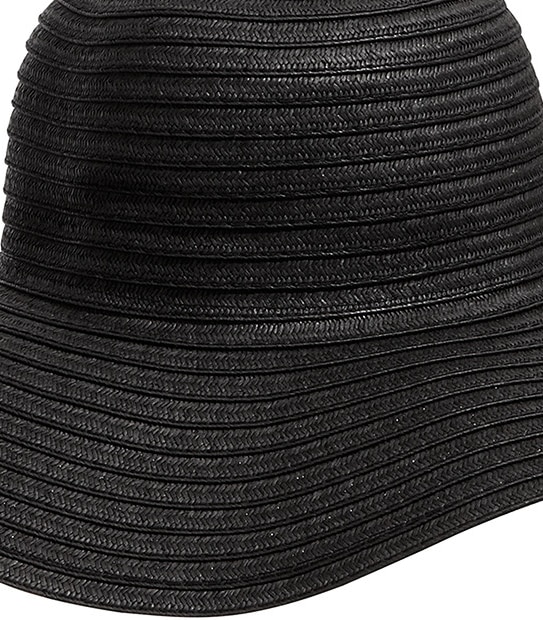 Floppy Straw Hat - Black