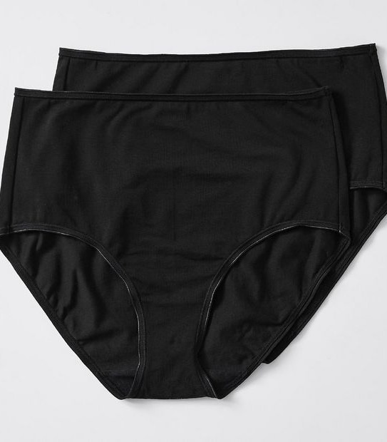 2 Pack Aloe Vera Infused Full Briefs - Black